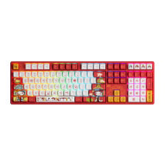 TECLADO GAMER SWITCH AKKO PRINCESS LINEAR KEYCAPS JDA RGB 5108S HELLO KITTY
