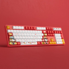 TECLADO GAMER SWITCH AKKO PRINCESS LINEAR KEYCAPS JDA RGB 5108S HELLO KITTY