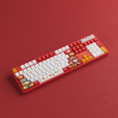 TECLADO GAMER SWITCH AKKO PRINCESS LINEAR KEYCAPS JDA RGB 5108S HELLO KITTY