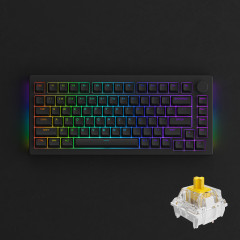 TECLADO AKKO MODELO 5075S PRETO RGB SWITCH GATERON YELLOW
