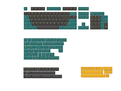 KEYCAPS PERFIL CHERRY PROFILE - ABS DOUBLE SHOT MODELO MARRS GREEN