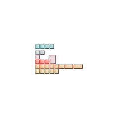 KEYCAP SET MONSGEEK KIT COM 132 MODELO OEM ICE CREAM