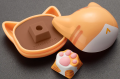 KEYCAP GAMER ZOMO MODELO KITTY PAW - ORANGE CAT