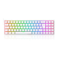 TECLADO MECANICO GAMER POLLUX RGB BRANCO SWITCH BLUE