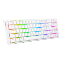 TECLADO MECANICO GAMER POLLUX RGB BRANCO SWITCH BLUE