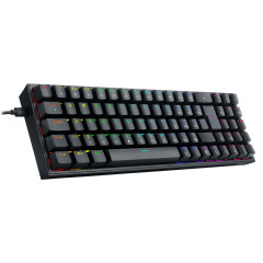 TECLADO MECANICO GAMER POLLUX RGB PRETO SWITCH BLUE