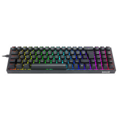 TECLADO MECANICO GAMER POLLUX RGB PRETO SWITCH BROWN