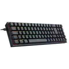 TECLADO MECANICO GAMER POLLUX RGB PRETO SWITCH RED