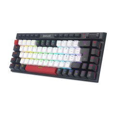 TECLADO MECANICO GAMER MAGIC-WAND RGB PRETO, BRANCO E VERMELHO SWITCH BROWN