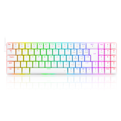 TECLADO MECANICO GAMER ASHE RGB BRANCO SWITCH RED MODELO K626-KB-W (PT-RED)