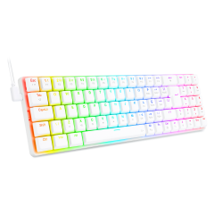 TECLADO MECANICO GAMER ASHE RGB BRANCO SWITCH RED MODELO K626-KB-W (PT-RED)
