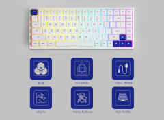 TECLADO MECANICO AKKO MODELO 3084B-PLUS SWITCH JELLY PINK