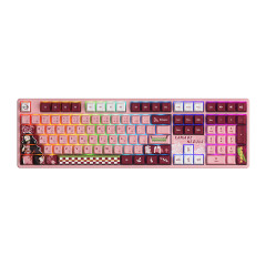 TECLADO GAMER AKKO 5108B-PLUS DEMON SLAYER KAMADO NEZUK SWITCH CREAM YELLOW V3 PRO