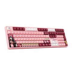 TECLADO GAMER AKKO 5108B-PLUS DEMON SLAYER KAMADO NEZUK SWITCH CREAM YELLOW V3 PRO