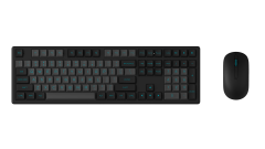 KIT TECLADO MEMBRANA E MOUSE AKKO PRETO E CIANO