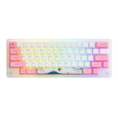 TECLADO MECANICO SWITCH JELLY PINK MODELO CRYLIC 59