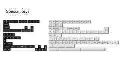 KEYCAP AKKO PROFILE MDA PBT DOUBLE SHOT BOW BLACK ON WHITE