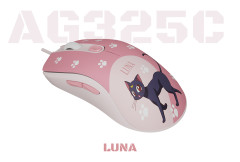 MOUSE GAMER AKKO LUMA E ARTEMIS AG325C MODELO GATO PRETO