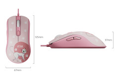 MOUSE GAMER AKKO LUMA E ARTEMIS AG325C MODELO GATO BRANCO