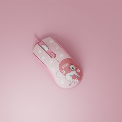 MOUSE GAMER AKKO LUMA E ARTEMIS AG325C MODELO GATO BRANCO