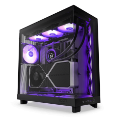 GABINETE GAMER H6 FLOW RGB SEM FONTE NZXT PRETO