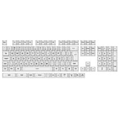KEYCAPS ABNT2 117 TECLAS CRYSTAL WHITE