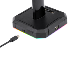SUPORTE PARA HEADSET SCEPTER RGB PRO PRETO