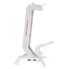 SUPORTE PARA HEADSET SCEPTER RGB ELITE BRANCO