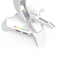 SUPORTE PARA HEADSET SCEPTER RGB ELITE BRANCO