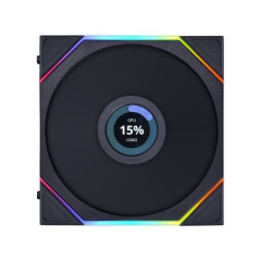 FAN GAMER UNI FAN TL LCD 120MM REVERSE BLADE PRETO RGB MODELO 12RTLLCD1B