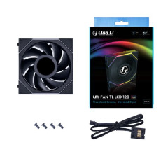 FAN GAMER UNI FAN TL LCD 120MM PRETO RGB MODELO 12TLLCD1B