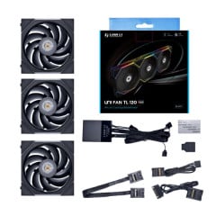 KIT UNI FAN TL 120 RGB GAMER PRETO COM 3 FANS