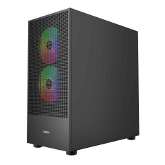 GABINETE GAMER TALOS E3 MESH ELITE PRETO COM FAN