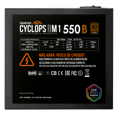 FONTE GAMDIAS CYCLOPS M1-550B WATTS RGB 80 PLUS BRONZE SEM CABO