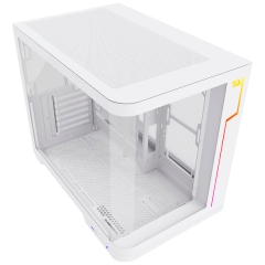 GABINETE WIDELOAD EXTREME VIDRO CURVADO CA-605W BRANCO