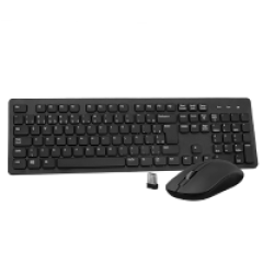 KIT TECLADO MEMBRANA E MOUSE AKKO AKP104 WL PRETO