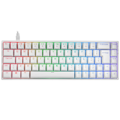 TECLADO MECANICO AKKO MODELO 3068S BRANCO SWITH PINK