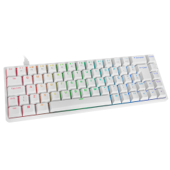 TECLADO MECANICO AKKO MODELO 3068S BRANCO SWITH PINK