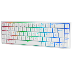 TECLADO MECANICO AKKO MODELO 3068B PLUS BRANCO SWITH ORANGE