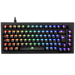 TECLADO MECANICO AKKO MODELO 5075S CLEAR BLACK SWITH CREAMBLACKV3PRO