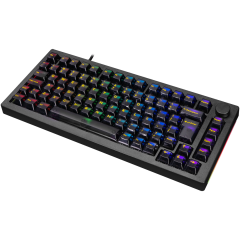 TECLADO MECANICO AKKO MODELO 5075S CLEAR BLACK SWITH CREAMBLACKV3PRO