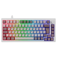 TECLADO MECANICO AKKO MODELO 5075S STEAM ENGINE SWITH CREAMYELLOWV3PRO