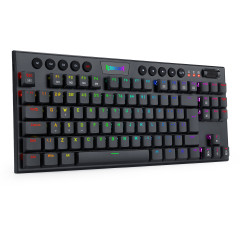 TECLADO MECANICO GAMER REDRAGON HORUS TKL RGB PRETO SWITCH MARROM