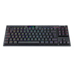 TECLADO MECANICO GAMER REDRAGON HORUS TKL RGB PRETO SWITCH MARROM