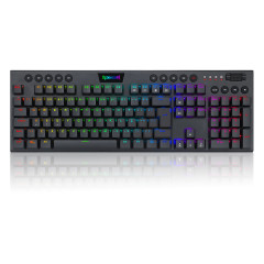 TECLADO MECANICO RGB REDRAGON HORUS PRETO COM SWITCH MARROM