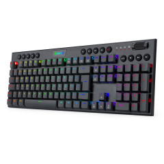 TECLADO MECANICO RGB REDRAGON HORUS PRETO COM SWITCH MARROM