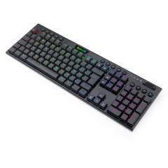 TECLADO MECANICO RGB REDRAGON HORUS PRETO COM SWITCH MARROM
