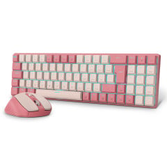 COMBO TECLADO + MOUSE REDRAGON BS-8772 ROSA