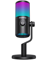 MICROFONE GAMER MAONO DM30 RGB PRETO