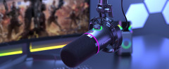 MICROFONE GAMER COM BRAÇO ARTICULAVEL MAONO PD200XS PRETO